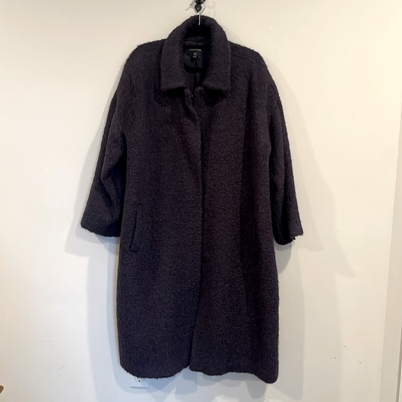 Eileen Fisher alpaca boucle classic collared winter coat size XL - Picture 6 of 12